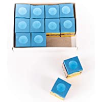 Los mejores  - Billares y Dardos Cámara Tiza Billar Caja de 12 Unidades de Billar Tiza en Color Azul- tizas para Tacos de Billar